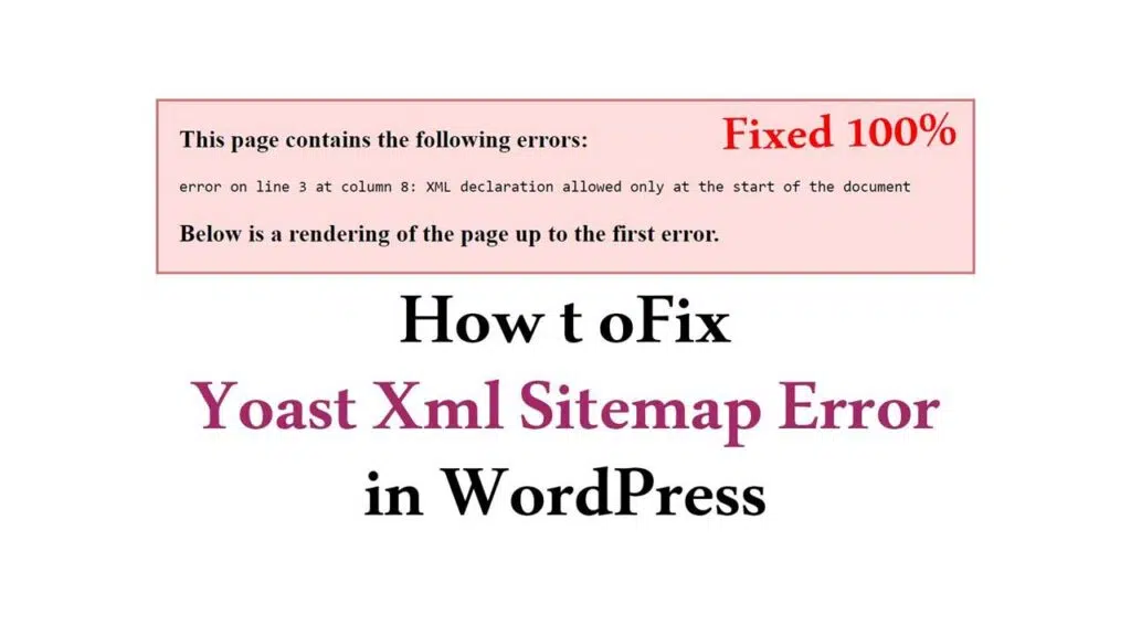 خطای XML نقشه سایت Yoast
