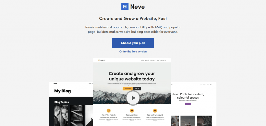 Neve یک قالب سریع و سبک سفارشی‌سازی بالا و طراحی ریسپانسیو